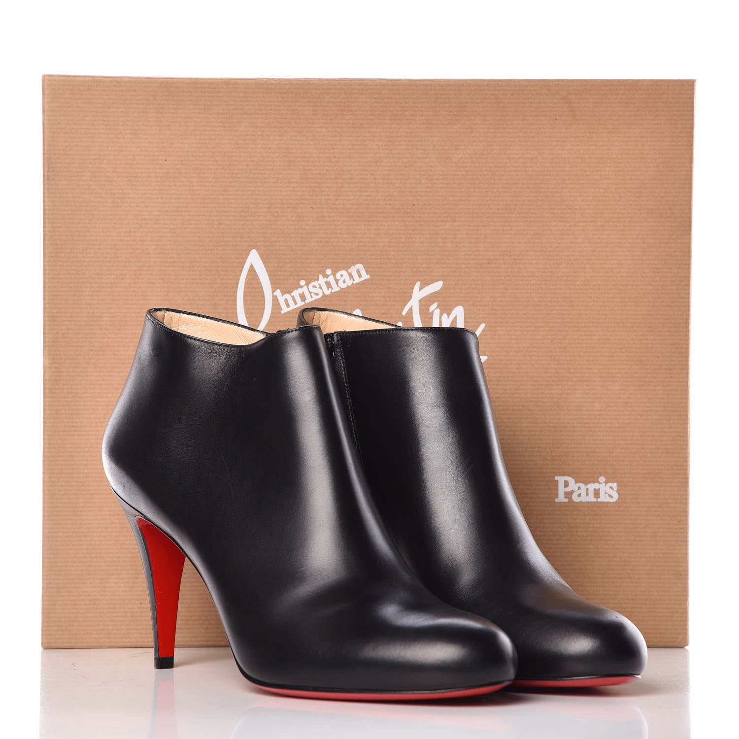 Christian Louboutin Calfskin Belle 85 Ankle Boots 41.5 Black 10 of 10
