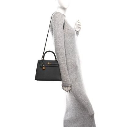 Hermes Epsom Kelly Sellier 25 Black 2 of 11
