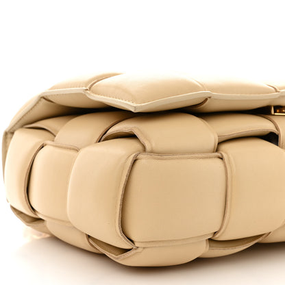 Bottega Veneta Lambskin Maxi Intreccio Padded Chain Cassette Crossbody Bag Porridge 9 of 10