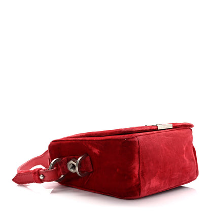 Off-White Velvet Diag Binder Flap Bag Red 4 of 10