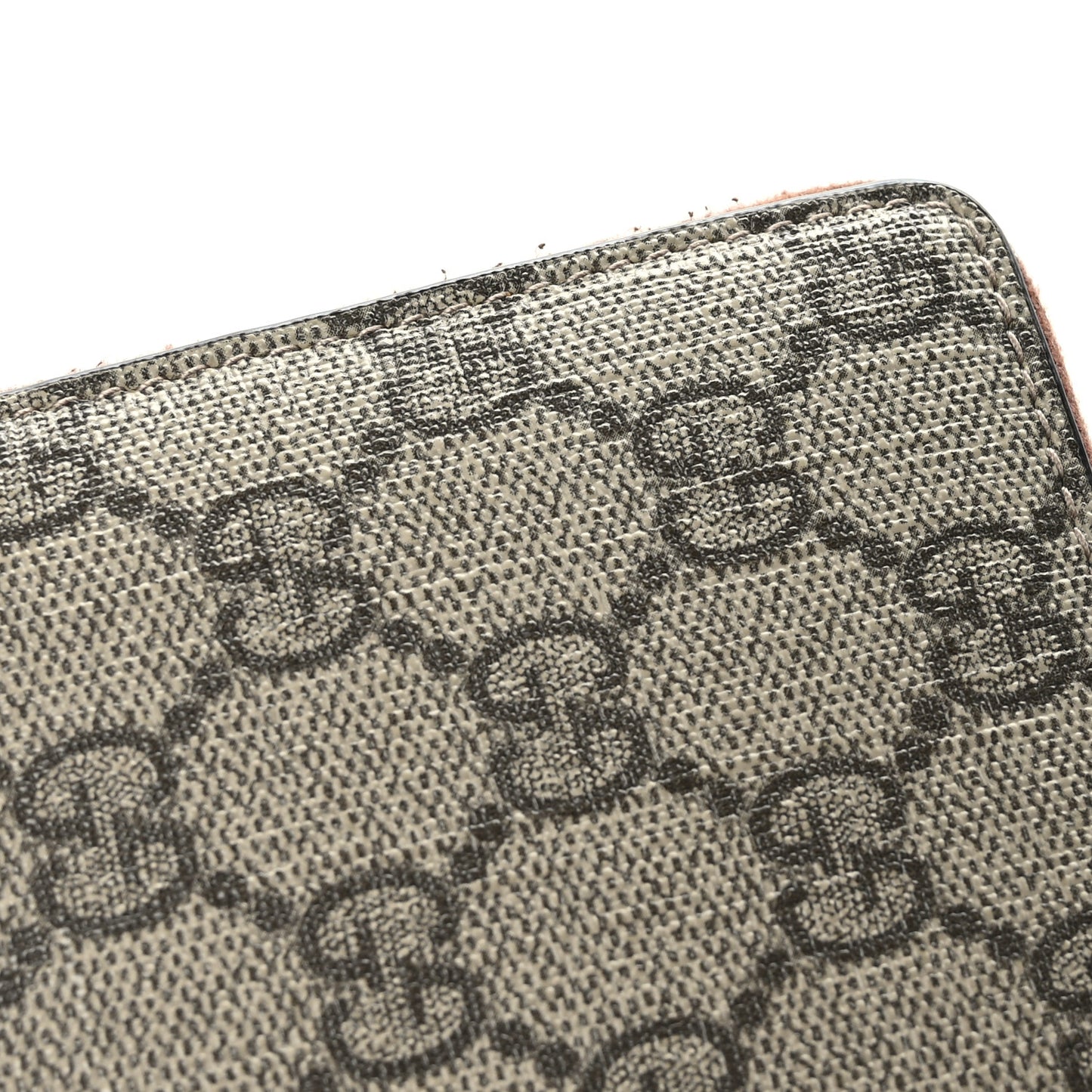 GG Supreme Monogram Cuoio Toscano Zip Around Wallet Beige Ebony Cuir