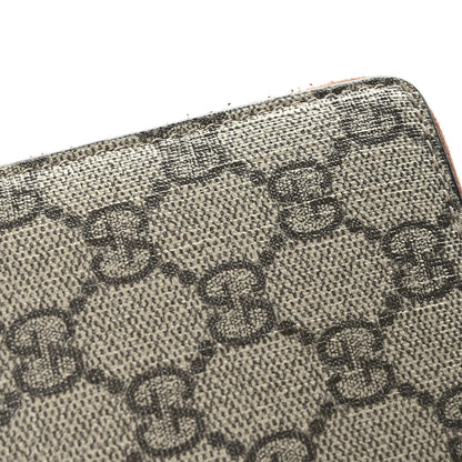 Gucci GG Supreme Monogram Cuoio Toscano Zip Around Wallet Beige Ebony Cuir 7 of 7