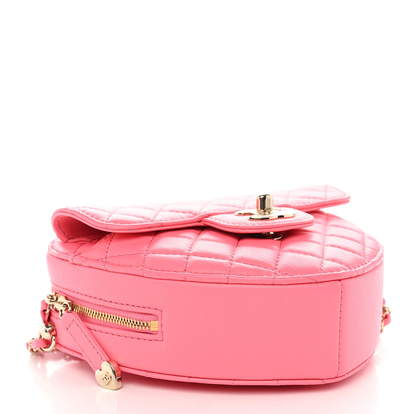 Lambskin Quilted CC In Love Heart Bag Pink