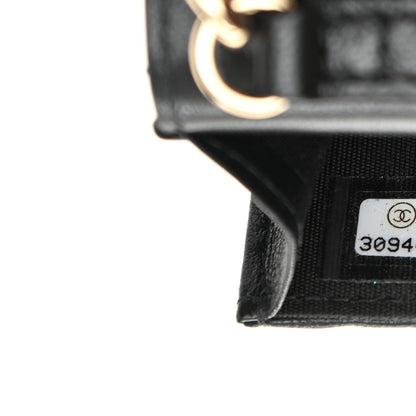 Chanel Shiny Lambskin Ribbon Quilted Flap Belt Bag Black 8 of 10