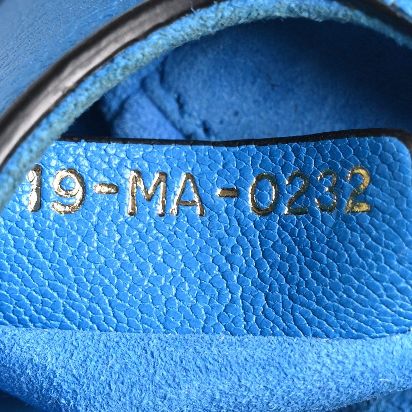 Goatskin Micro Saddle Bag With Strap Blue