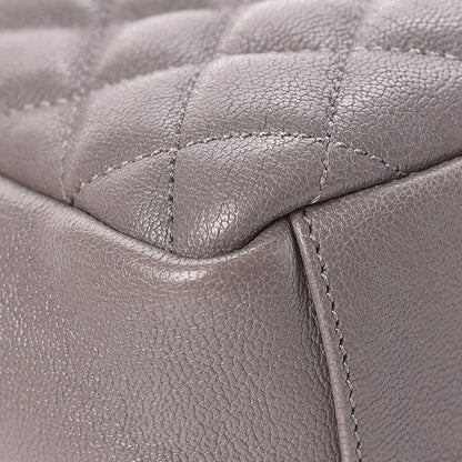 Saint Laurent Sheepskin Tri-Quilt Monogram Medium College Bag Gray 13 of 14