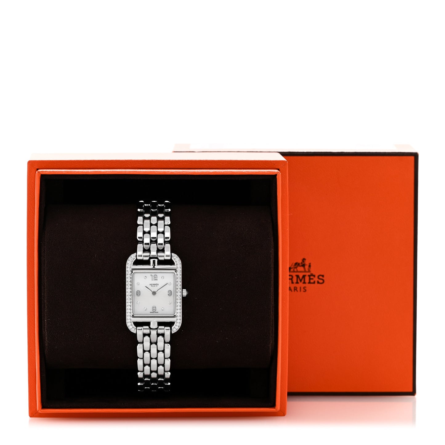 Stainless Steel Diamond Bezel Mother of Pearl 23mm Cape Cod Quartz Watch