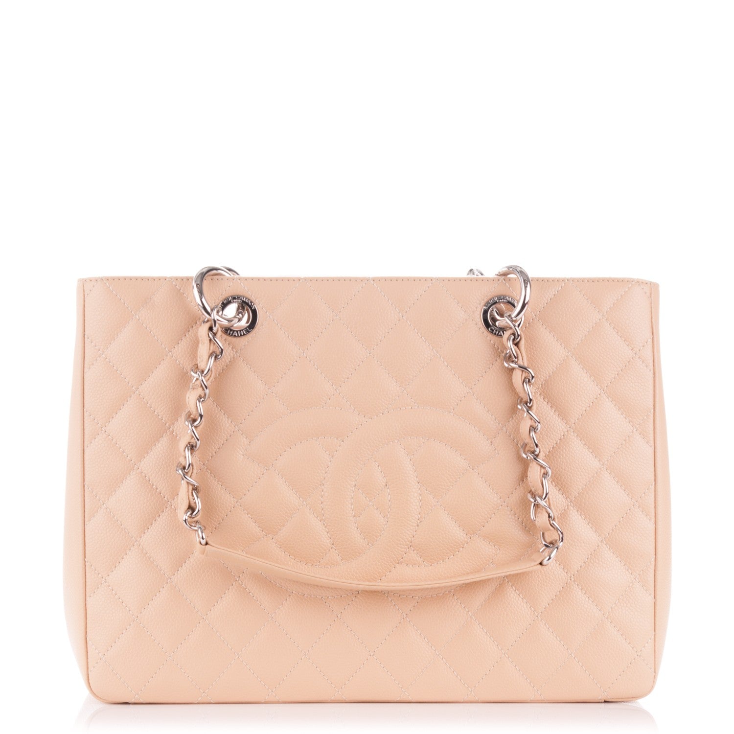 Chanel Caviar Quilted Grand Shopping Tote GST Beige Clair 1 of 6