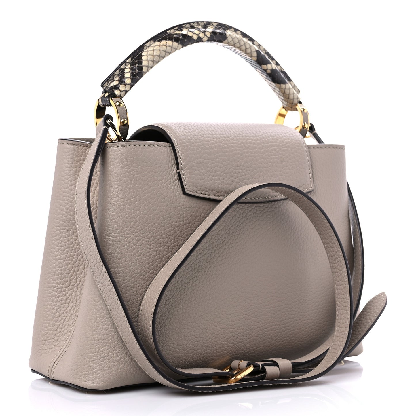 Taurillon Snakeskin Capucines BB Galet