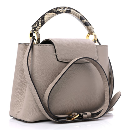 Louis Vuitton Taurillon Snakeskin Capucines BB Galet 3 of 9