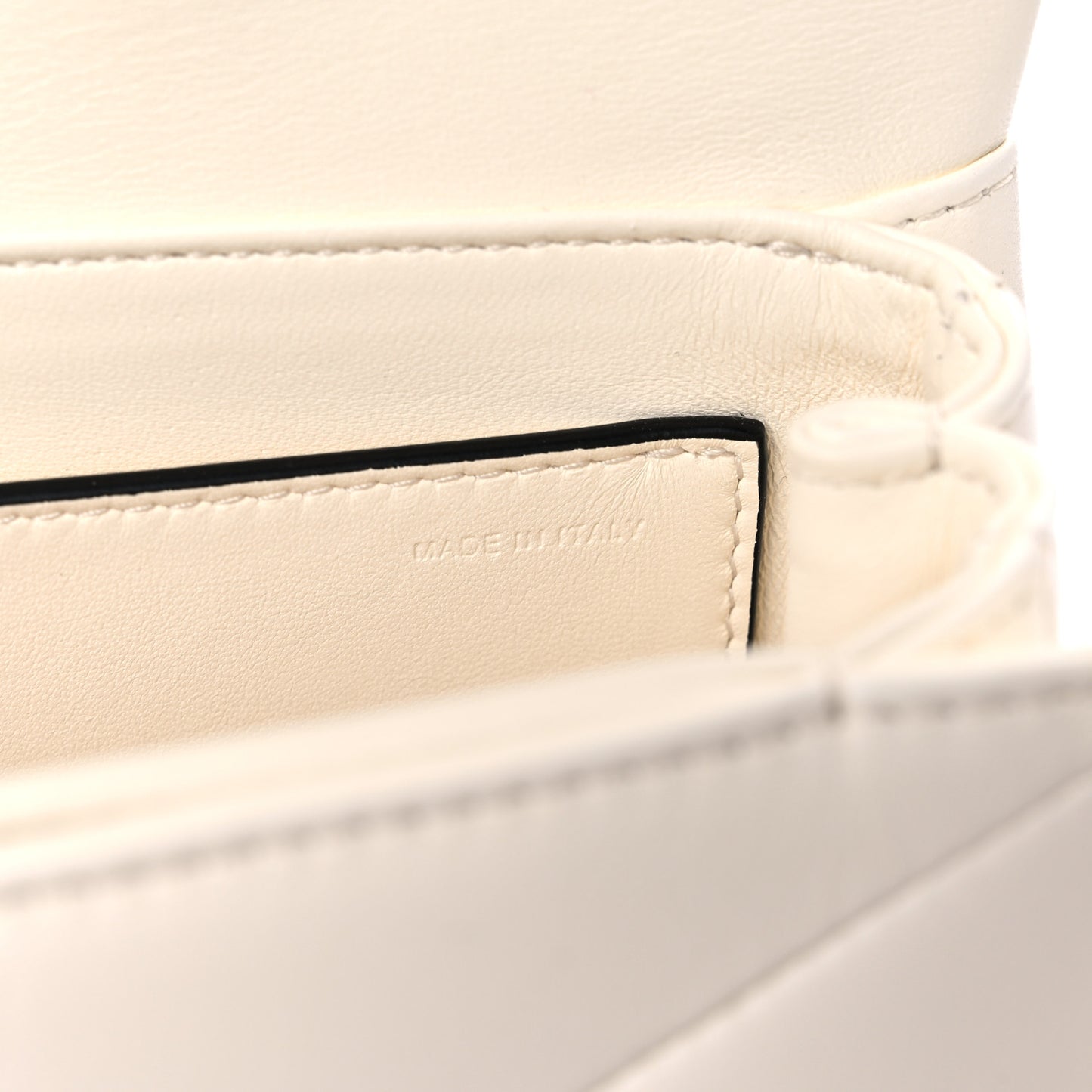 Nappa One Stud Chain Clutch Ivory