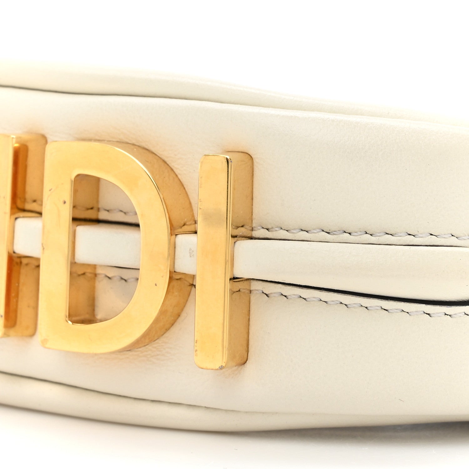 Fendi Vitello Grace Matte Nano Fendigraphy Hobo Charm White Ice 9 of 11