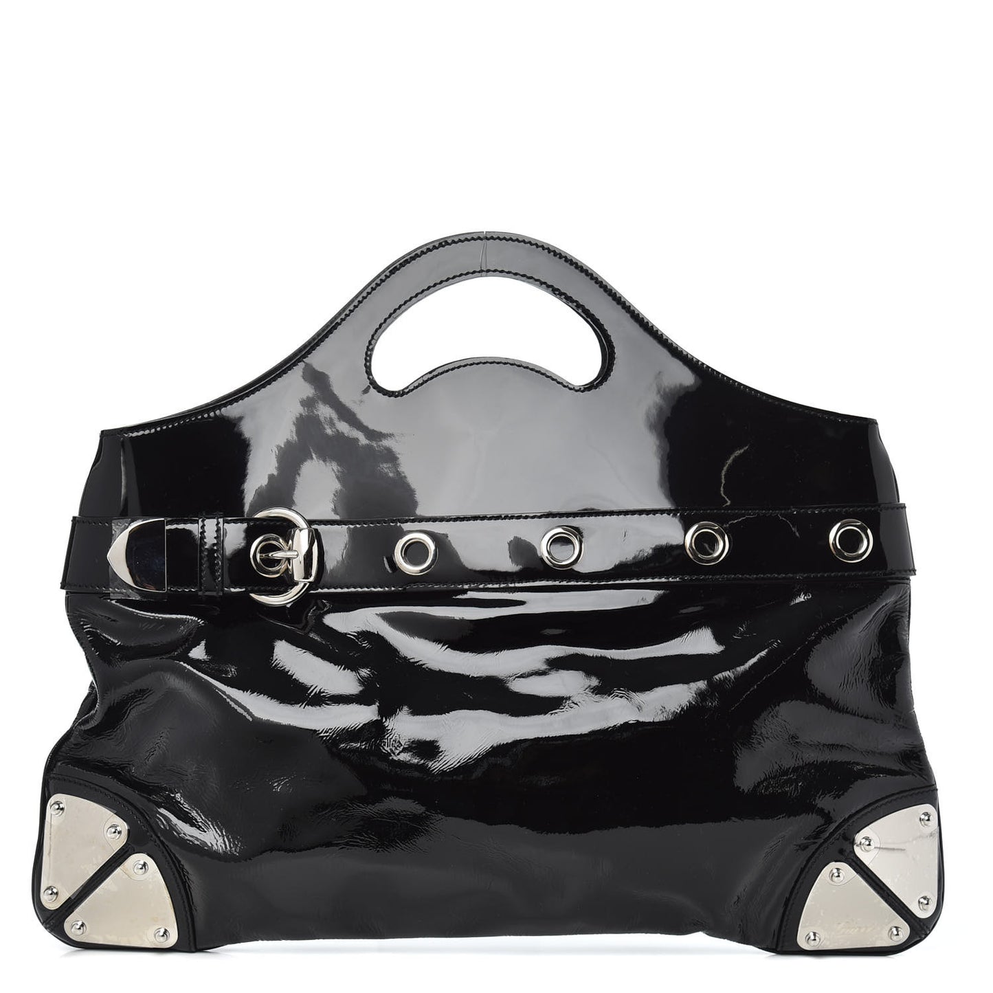 Patent Romy Medium Tote Black