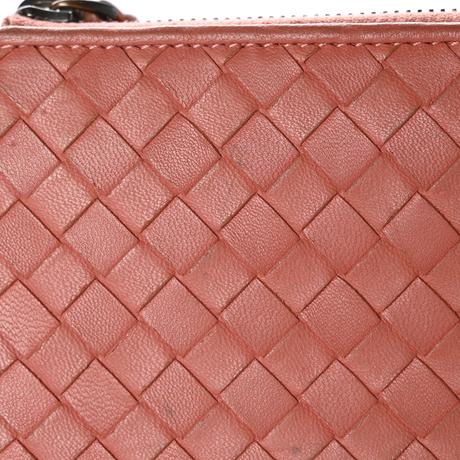 Bottega Veneta Nappa Intrecciato Half Zip Around Wallet Pompei 10 of 12