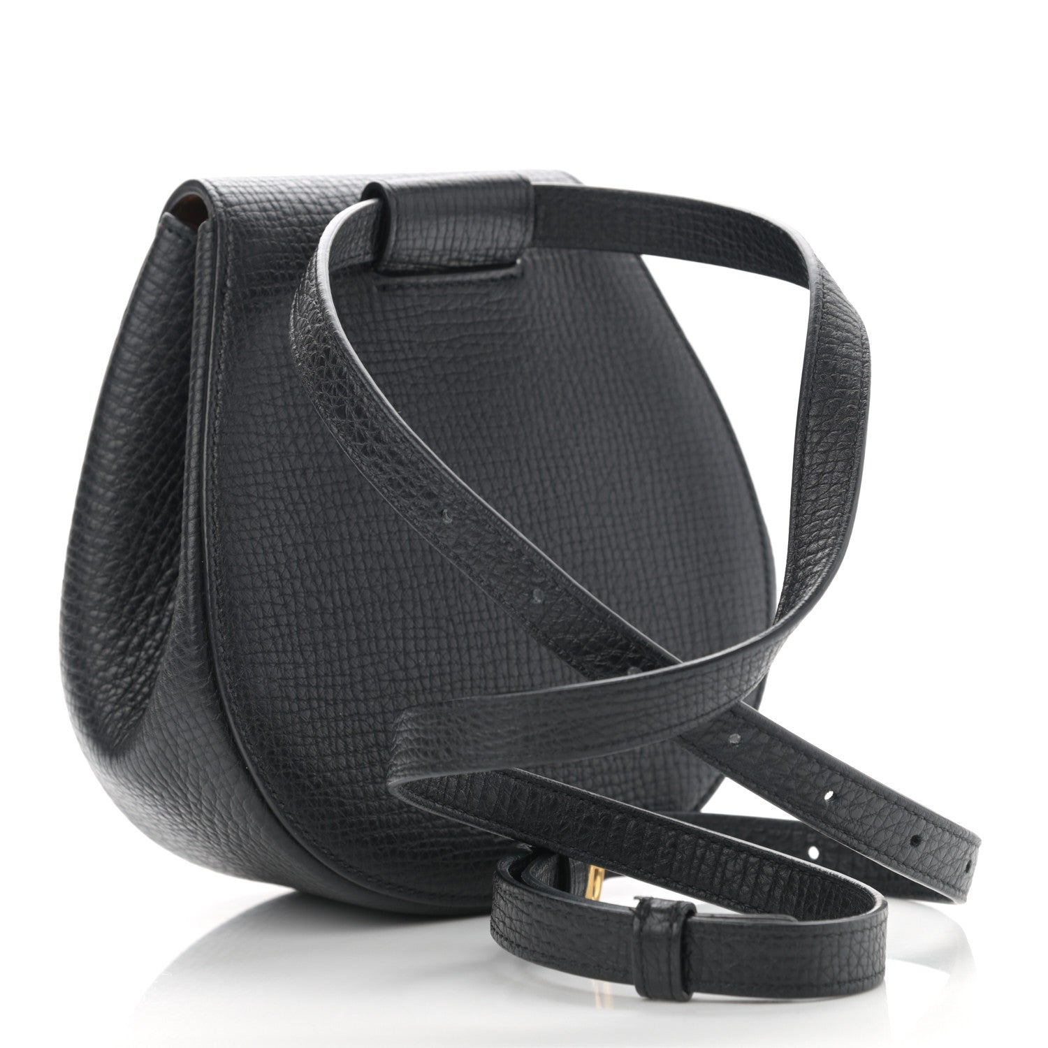 Bottega Veneta Palmellato Calfskin Rounded Belt Bag Black 3 of 10