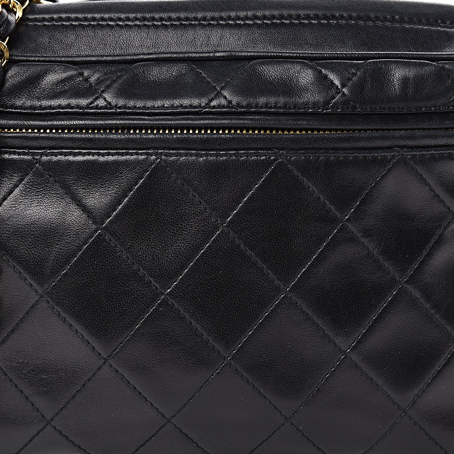Chanel Lambskin Quilted Camera Case Black 10 of 17