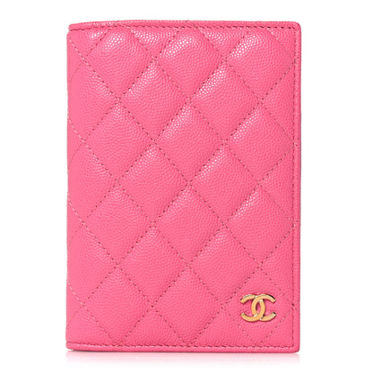 Chanel Caviar Quilted Passport Holder Pink 1 of 9
