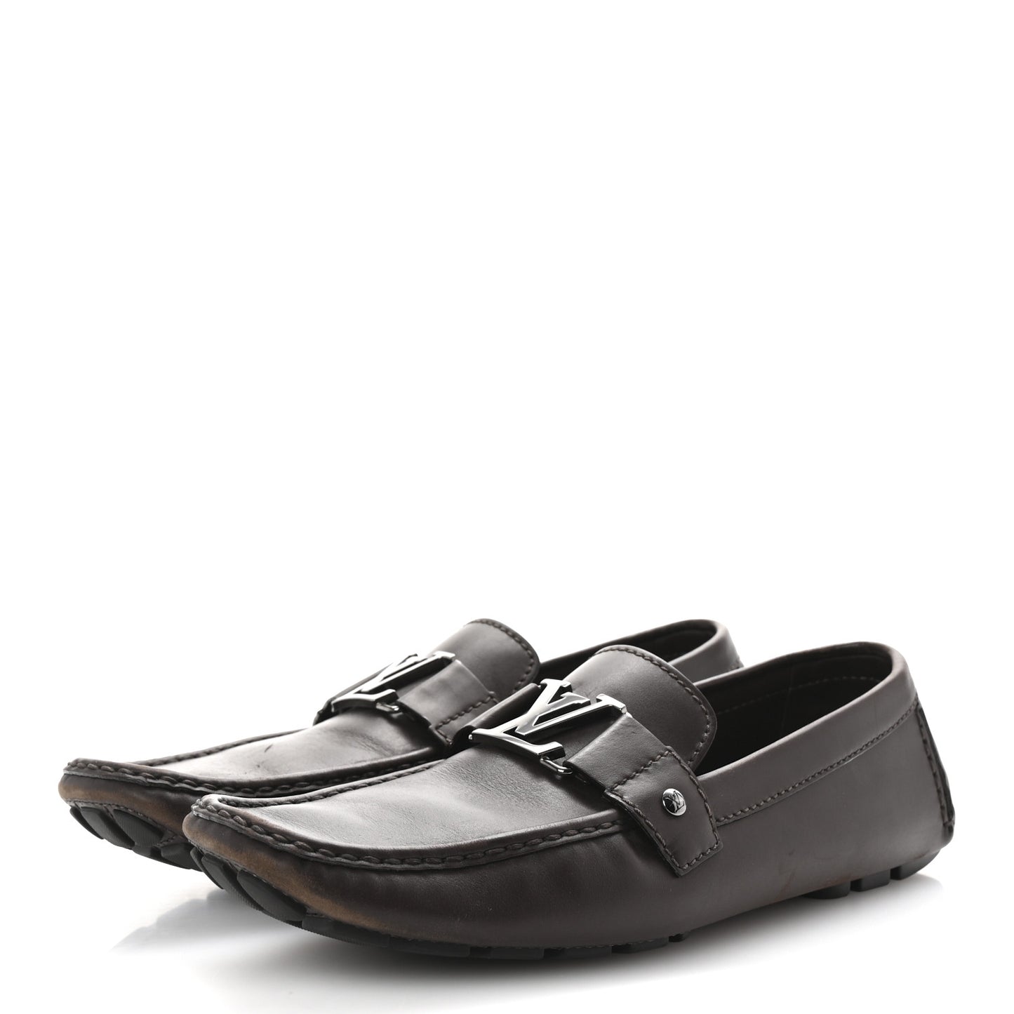 Calfskin Mens Monte Carlo Shoe Moccasin Loafers 11 Brown