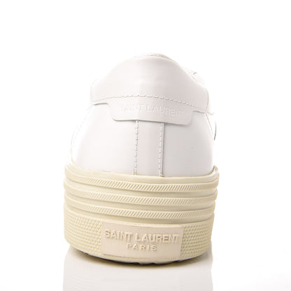 Saint Laurent Calfskin Court Sneakers 37 White 8 of 10