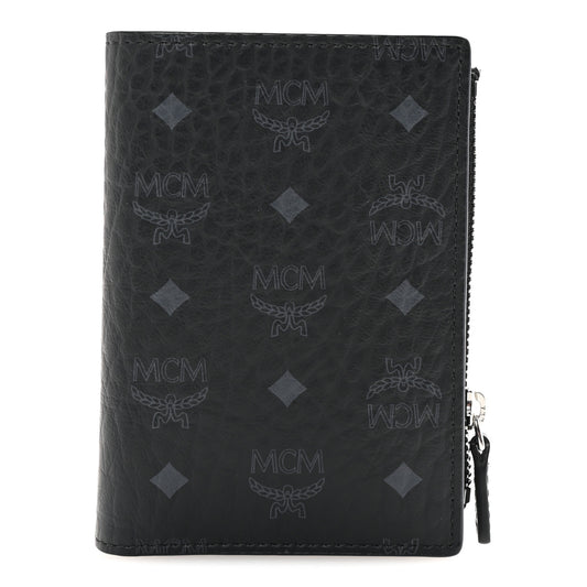 Visetos Mini Bifold Zip Card Wallet Black
