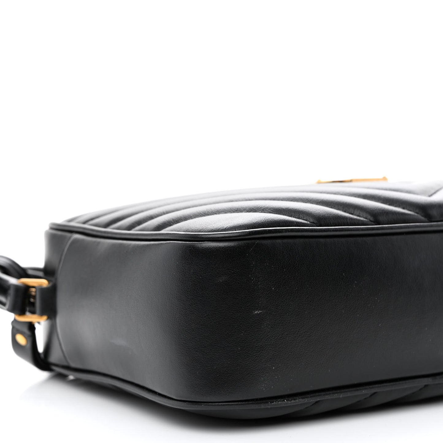 Calfskin Matelasse Monogram Lou Camera Bag Black