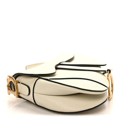 Christian Dior Grained Calfskin Saddle Bag White 4 of 11