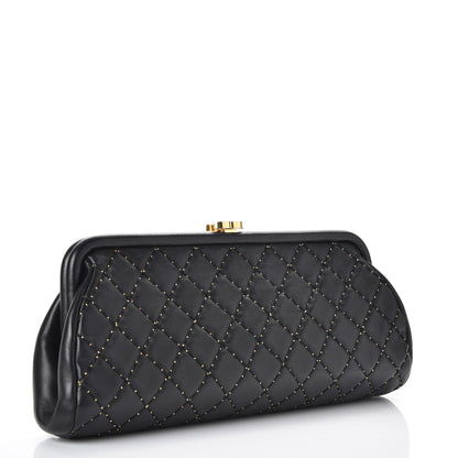 Chanel Lambskin Stitched Timeless Clutch Black 12 of 17