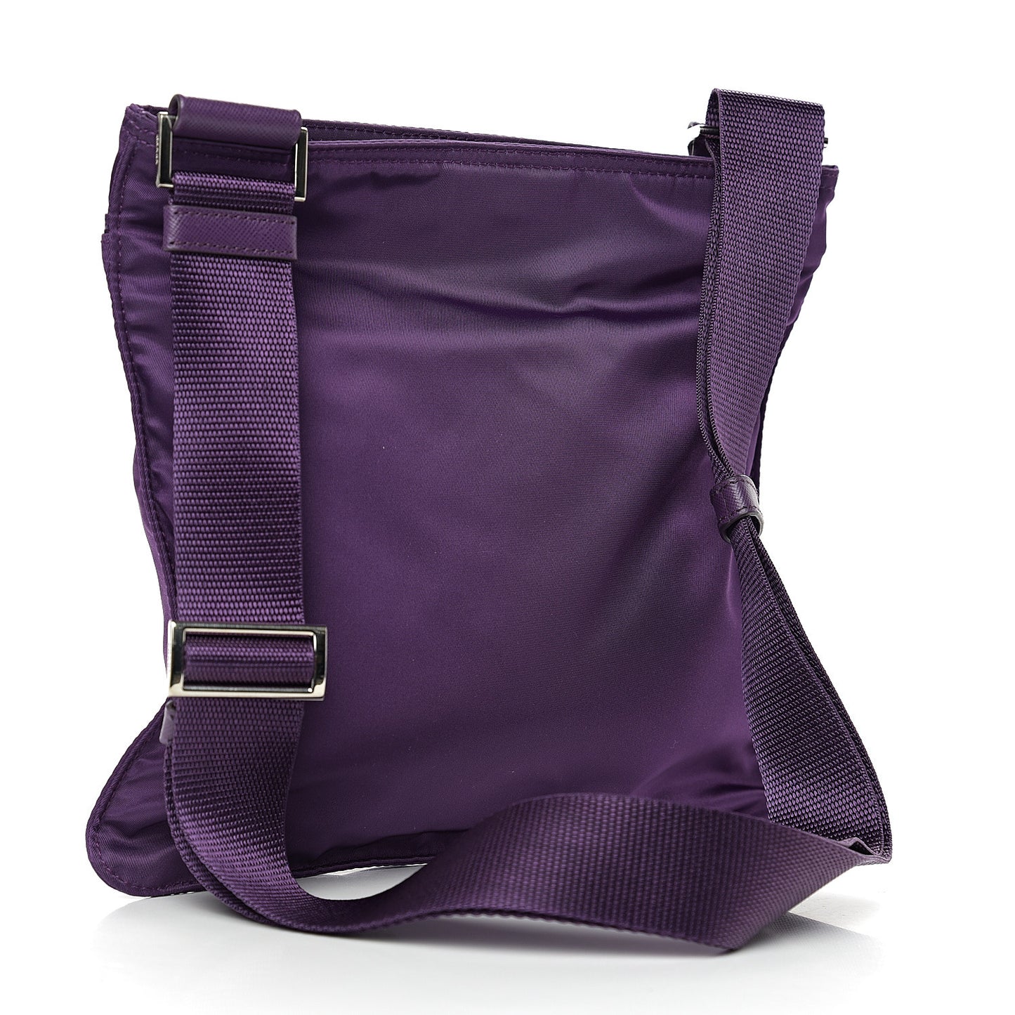 Nylon Vela Saffiano Flat Messenger Bag Ciclamino