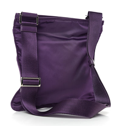 Prada Nylon Vela Saffiano Flat Messenger Bag Ciclamino 2 of 9