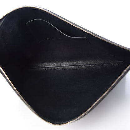Balenciaga Calfskin Ville Logo Zip Pouch Black 5 of 8