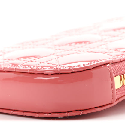 Christian Dior Patent Cannage Lady Dior Phone Holder Pink 9 of 9