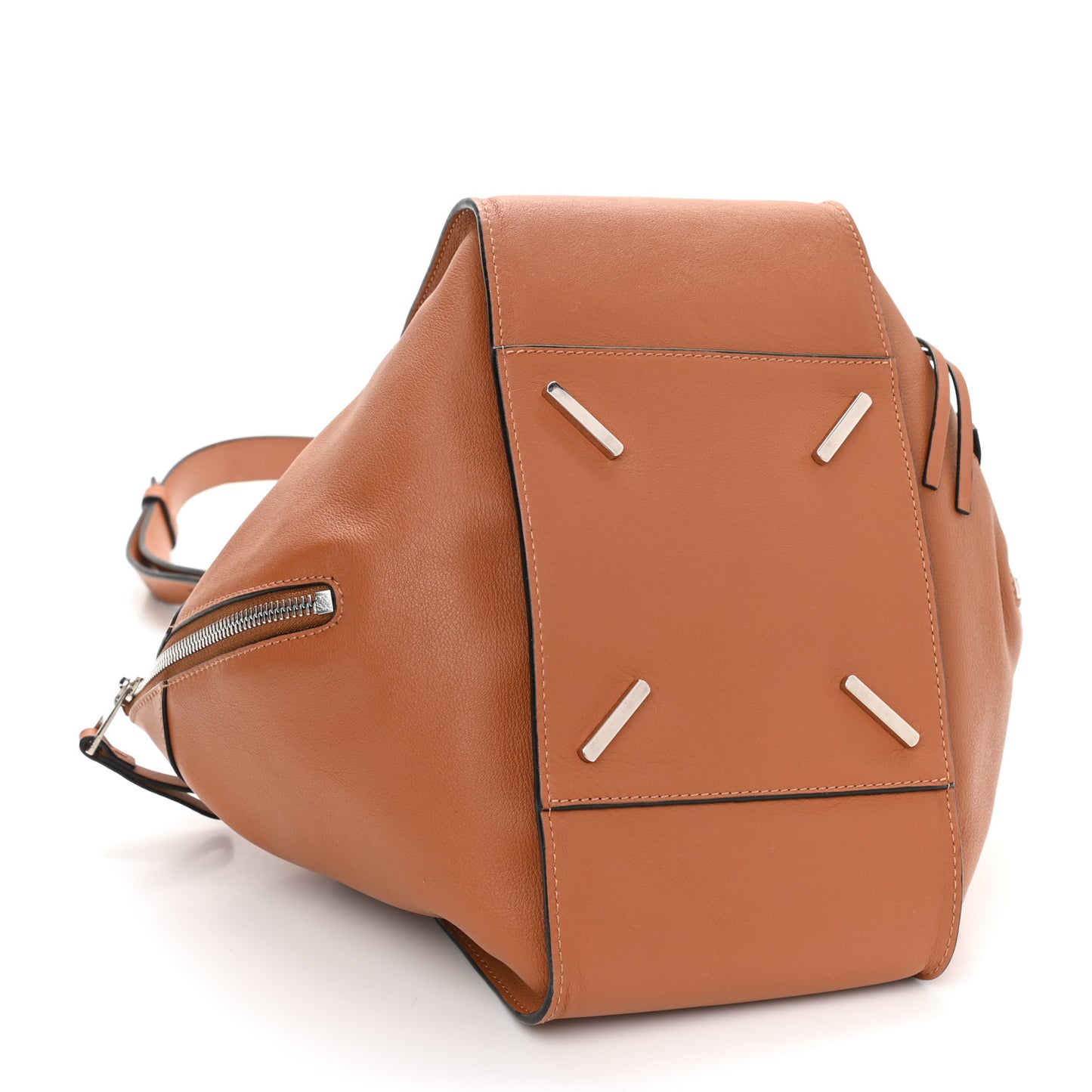 Grained Calfskin Small Hammock Shoulder Bag Tan