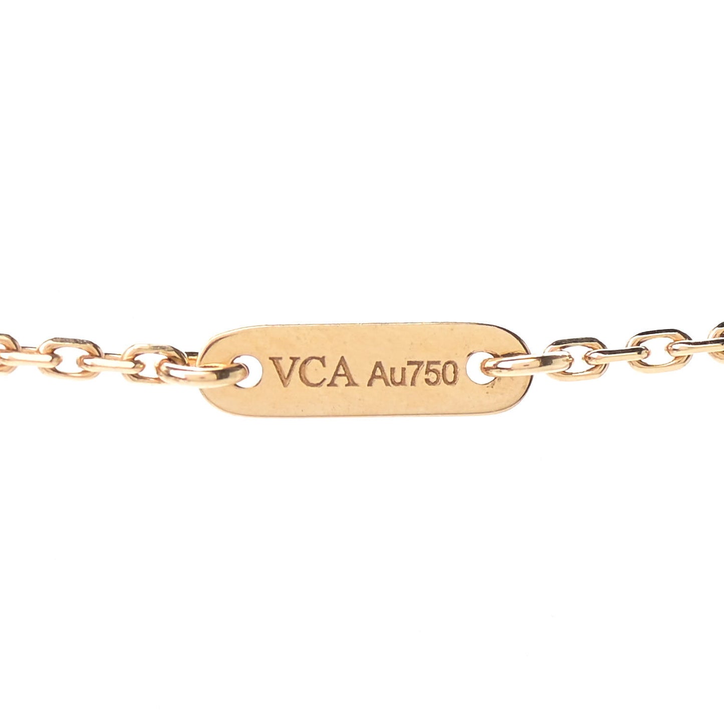 18K Yellow Gold Mother of Pearl Sweet Alhambra Pendant Necklace
