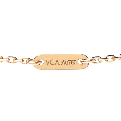 Van Cleef & Arpels 18K Yellow Gold Mother of Pearl Sweet Alhambra Pendant Necklace 5 of 7