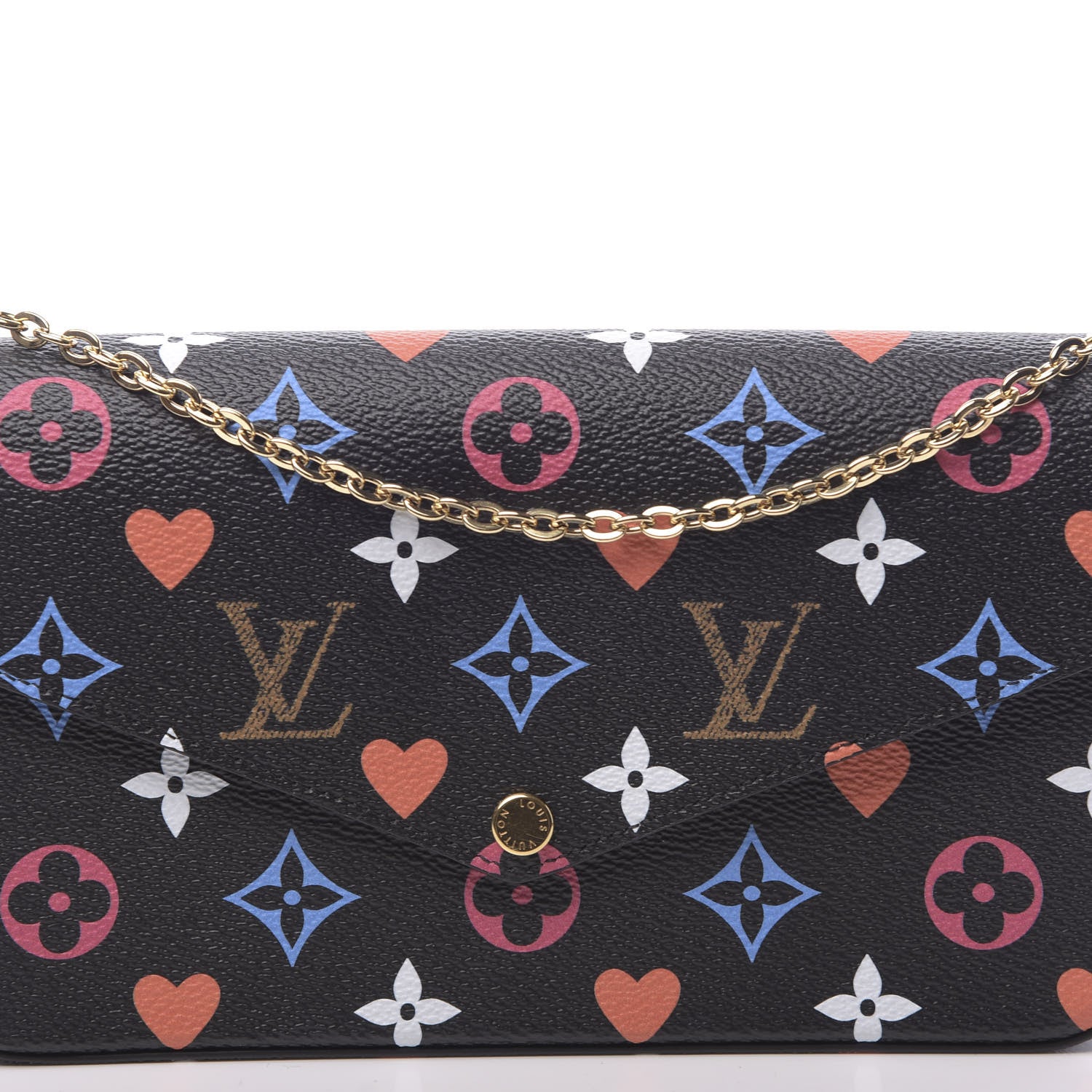 Louis Vuitton Game On Felicie Chain Wallet Black 10 of 10