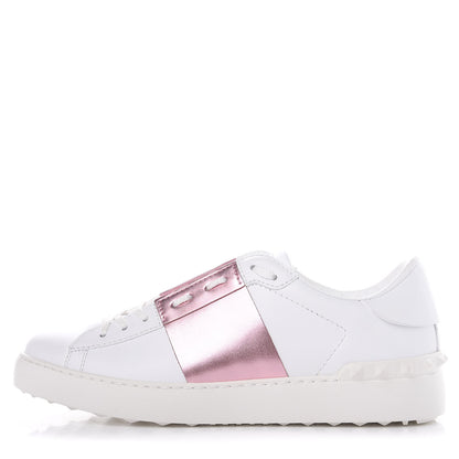 Valentino Garavani Calfskin Rockstud Open Sneakers 40 White Giacinto 1 of 9