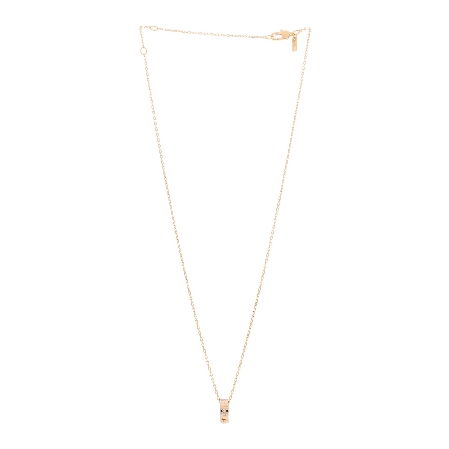 18K Rose Gold Diamond Icon Amore Pendant Necklace