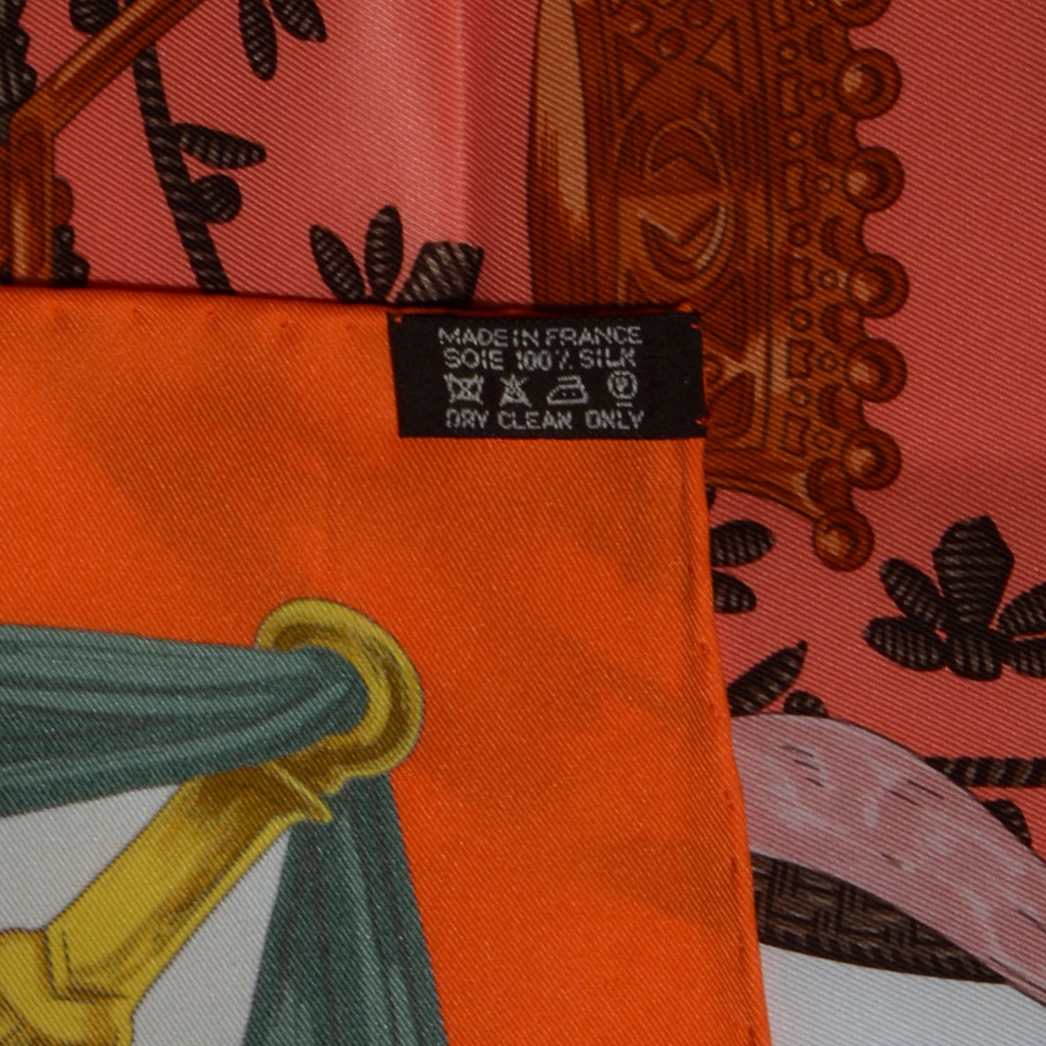 Hermes Silk Etriers Scarf 90 Orange 5 of 5