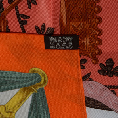 Hermes Silk Etriers Scarf 90 Orange 5 of 5