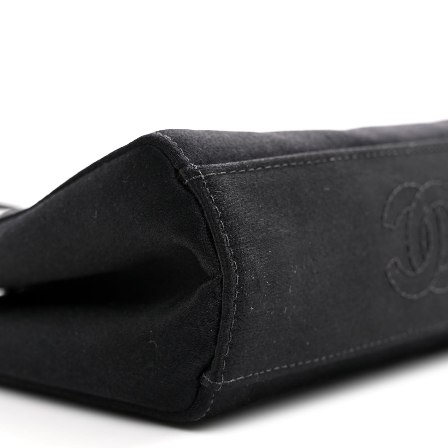 Satin Crystal Evening Bag Black Black