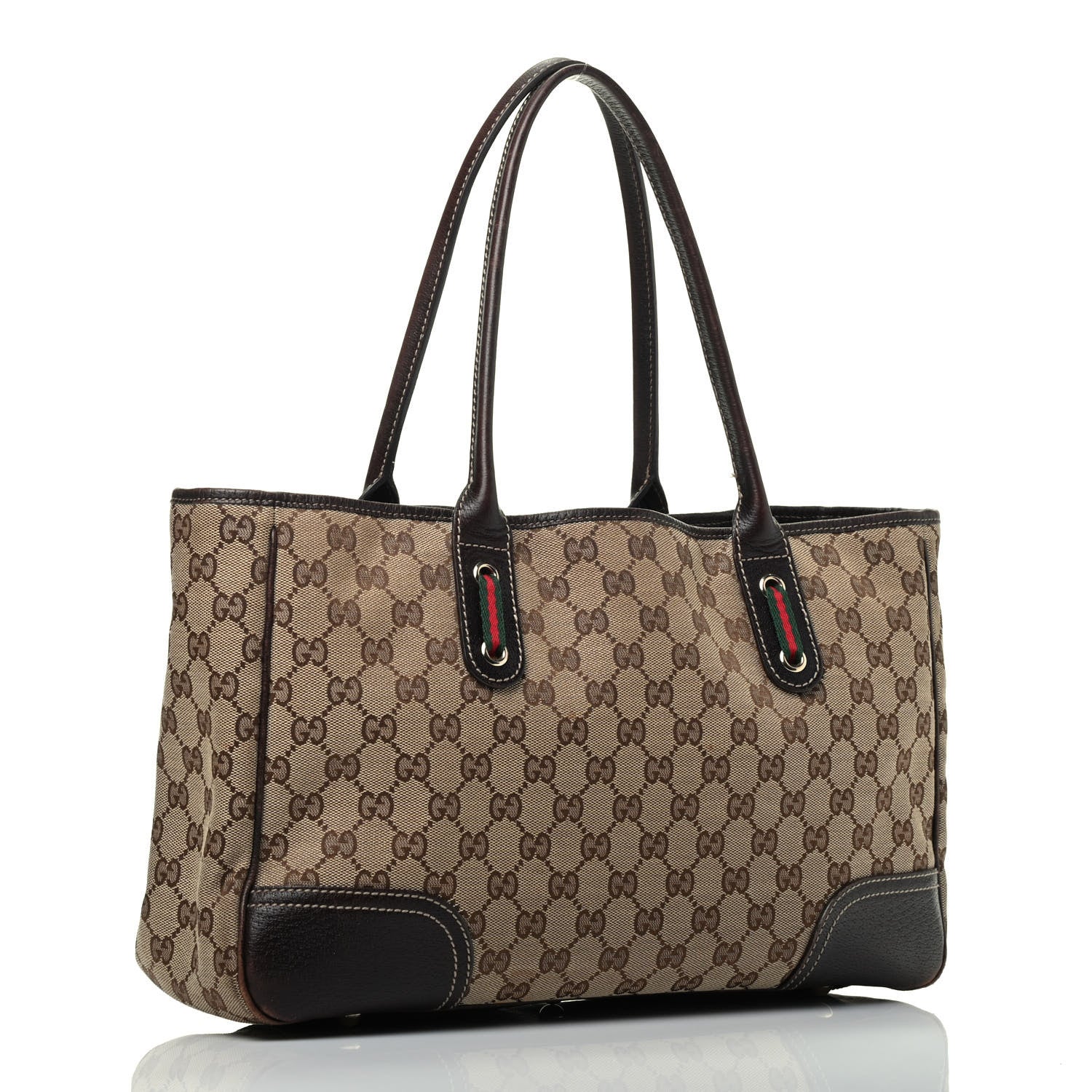 Gucci Monogram Medium Princy Tote Dark Brown 3 of 9