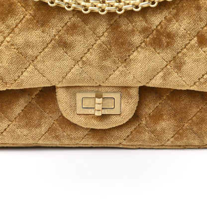 Chanel Velvet Quilted 2.55 Reissue 225 Flap Gold 10 of 11