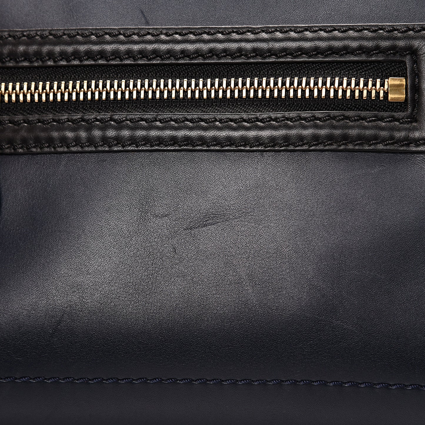 Smooth Calfskin Mini Tri-Color Luggage Navy