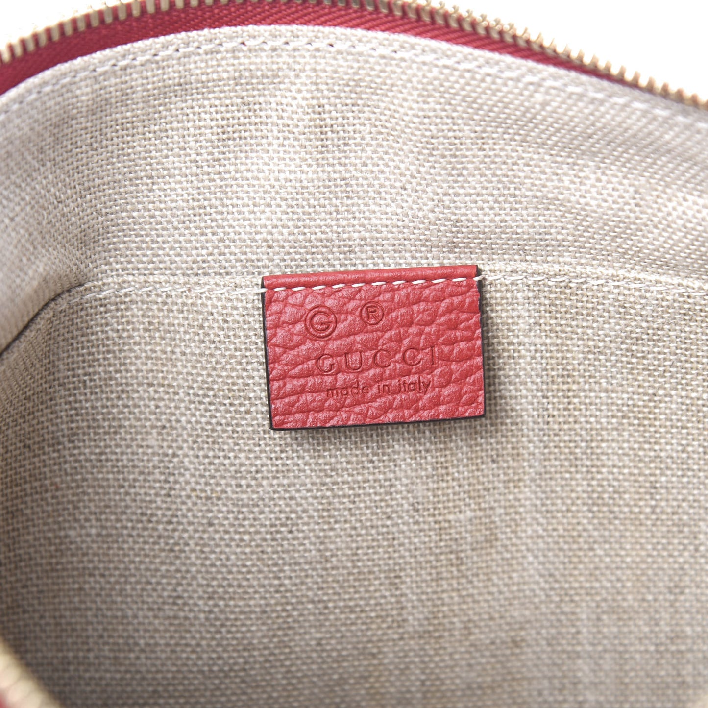Calfskin Bamboo Clutch Red