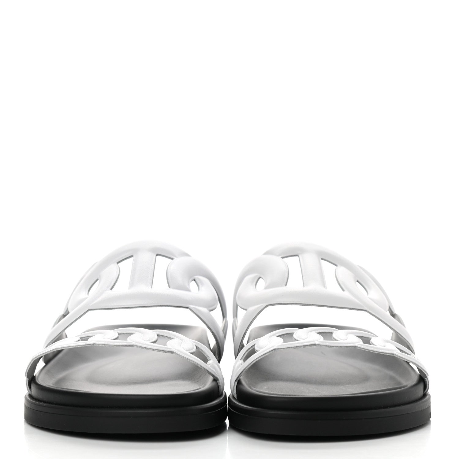 Hermes Nappa Womens Extra Sandals 37 White 2 of 8
