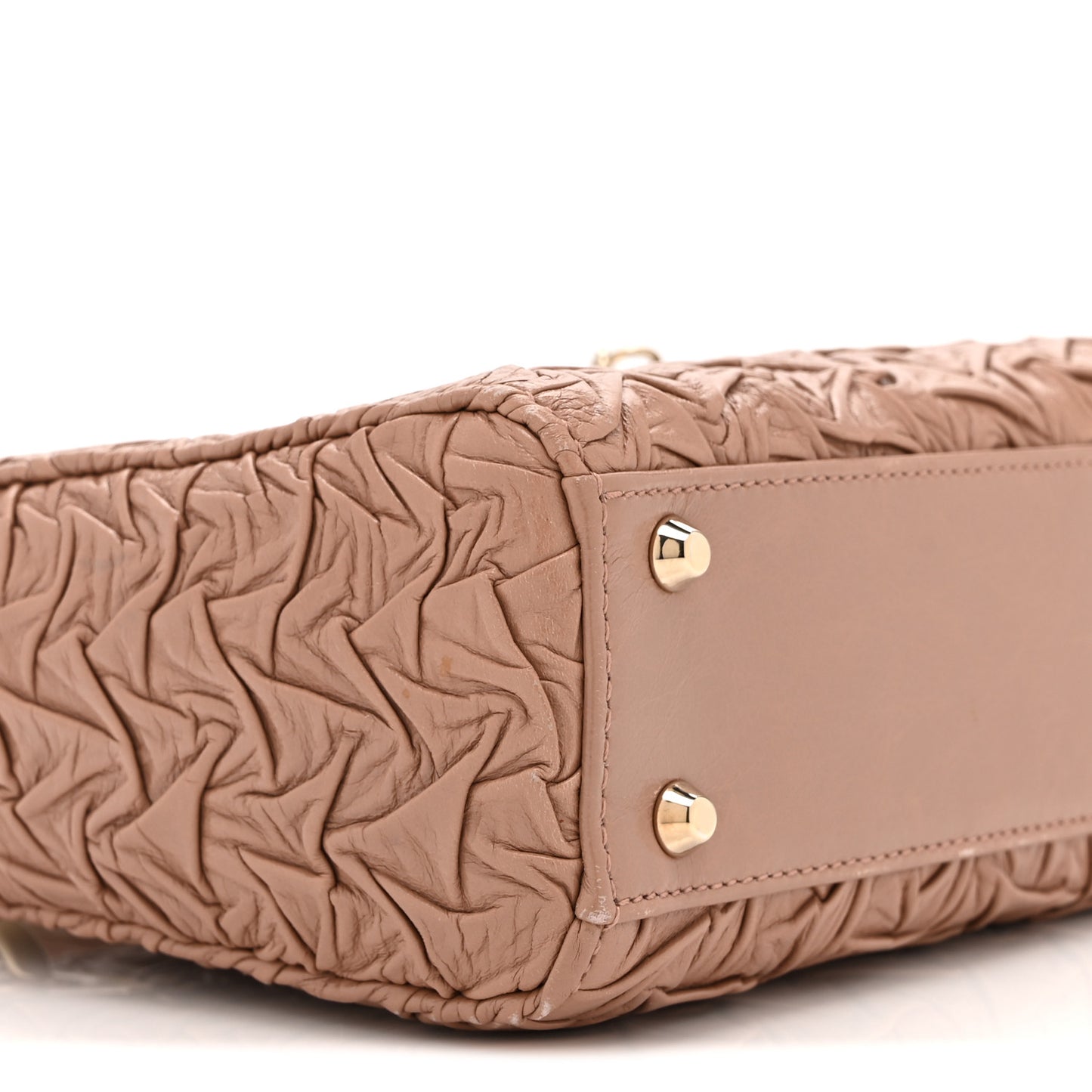 Lambskin Gathered Mini Lady Dior Fard