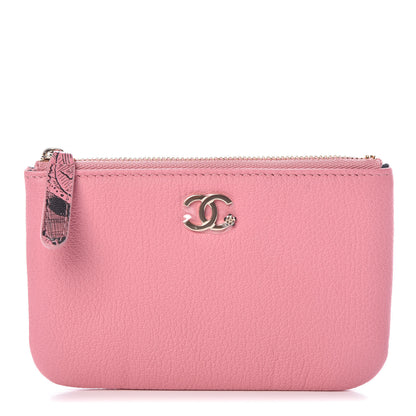 Chanel Goatskin Small CC Clover Cosmetic Case Pink 1 of 7