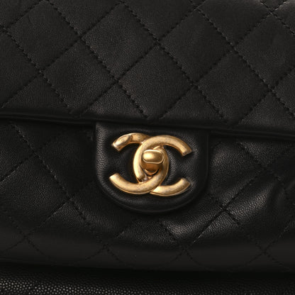 Chanel Grained Calfskin Lambskin Quilted Large Bowling Bag Black 8 of 10