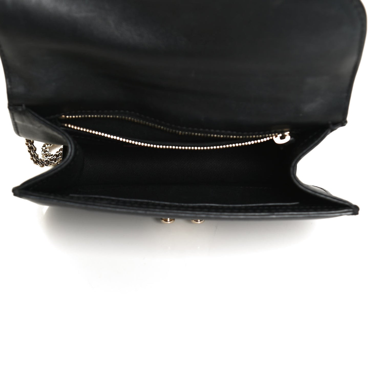 Vitello Small Glam Lock Rockstud Flap Black