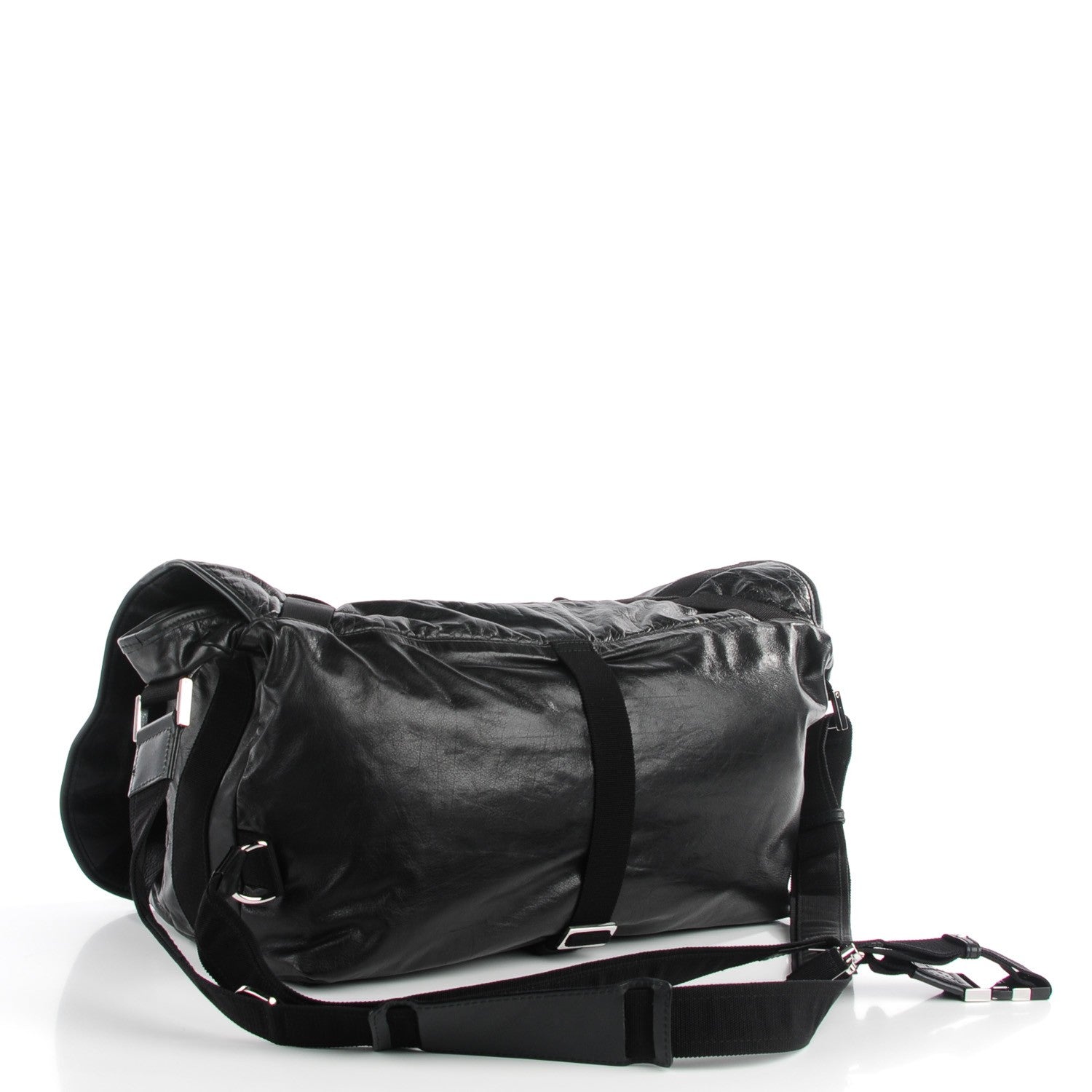 Gucci Leather Techno Horsebit Messenger Bag Black 3 of 9